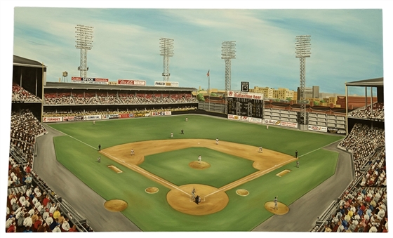 Connie Mack Stadium "Mahaffeys 17-Strikeout Game" 3x5 ft Oil-on-Canvas Painting by Mike Kuyper